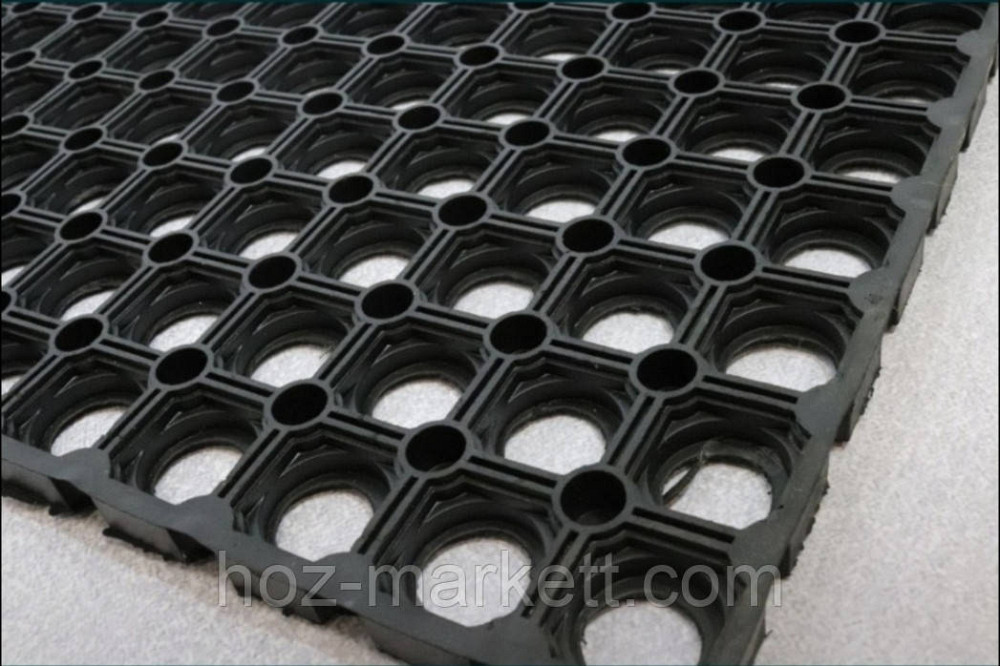 Килимок 100 см х 50 см х 1.5 см гумовий комірчастий сот Харків - фото 8