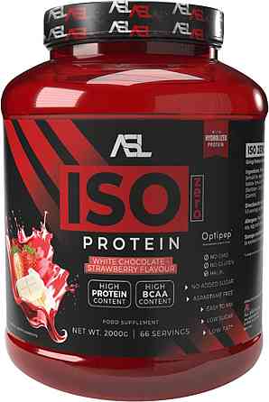 Протеїн AllSports Labs Iso Zero Protein 2 kg (Strawberry White Chocolate) (90 % isolate, zero lactose, zero sugars, aspartame free) Луцьк