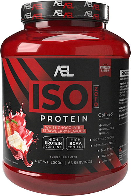 Протеин AllSports Labs Iso Zero Protein 2 kg (Strawberry White Chocolate) (90 % isolate, zero lactose, zero sugars, aspartame free) Луцк - изображение 1