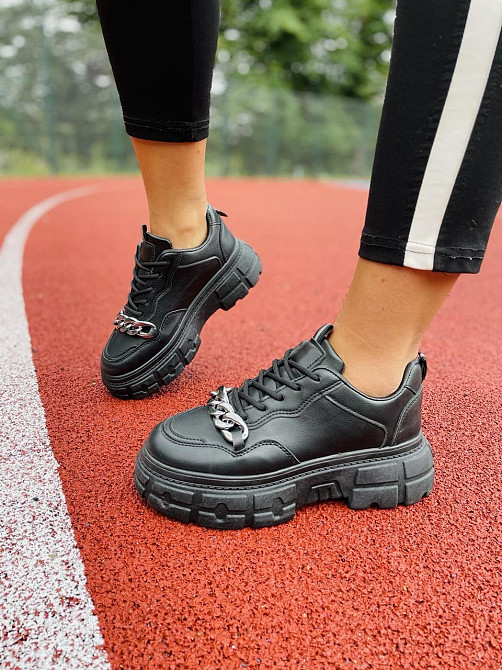 L&M Кросівки жіночі L&M 071-1 чорні (весна-осінь, еко-шкіра) (4753) 37 Коломыя - изображение 1