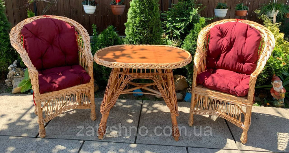 Набір садових меблів з лози Київ - фото 1
