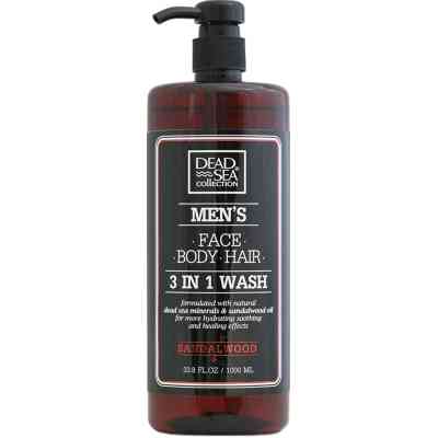Гель для душу Dead Sea Collection Sandalwood чоловічий 3 в 1 для тіла, волосся й обличчя 1000 мл (7290102256952) Вінниця