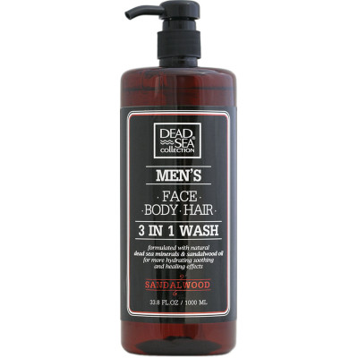 Гель для душу Dead Sea Collection Sandalwood чоловічий 3 в 1 для тіла, волосся й обличчя 1000 мл (7290102256952) Вінниця - фото 1