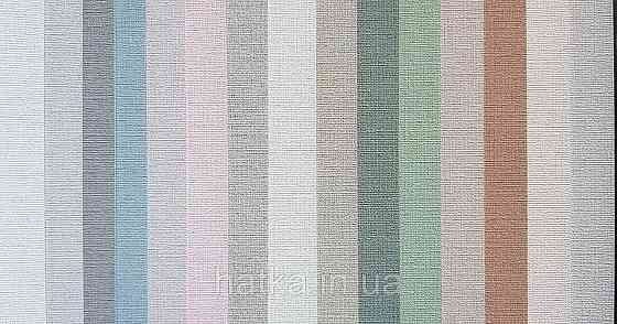 Шпалери вінілові на флізеліні AS creationTempo метрові однотонні під тканину бавовна дрібна смужка білі Київ