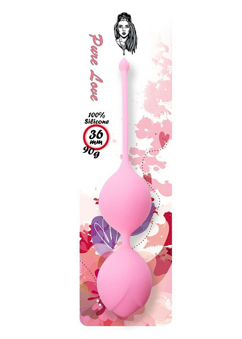 Вагинальные шарики - Silicone Kegel Balls Pink, 36 мм, 90 г Sex Aura Киев - изображение 2