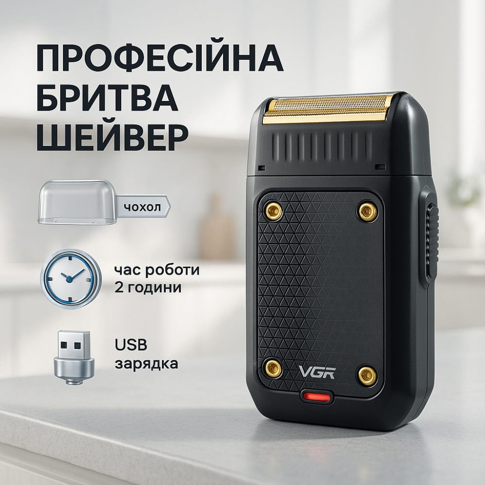 Электробритва для ухода за бородой, Бритвы аккумуляторные, Мужская бритва на батарейках QB-99 Львов - изображение 11