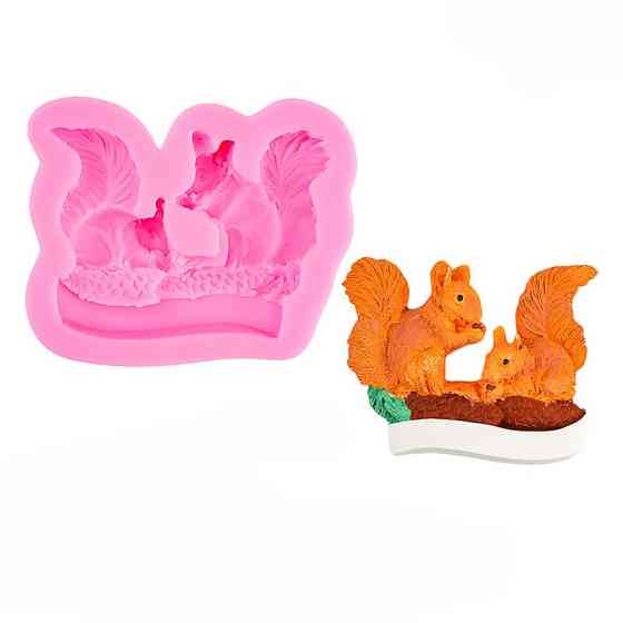 Молд силиконовый Белка 80 на 65 мм розовый Киев