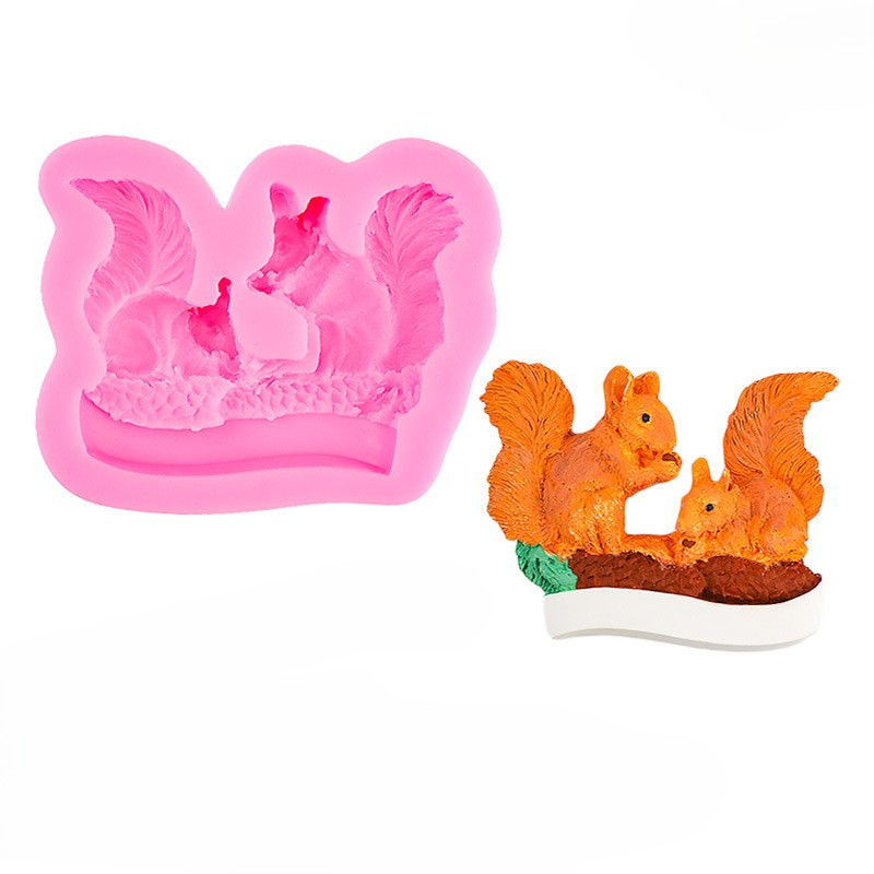 Молд силиконовый Белка 80 на 65 мм розовый Киев - изображение 1