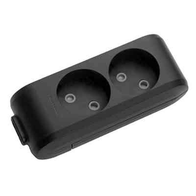 Колодка для удлинителя Panasonic X-tendia 2 гнезда black (WLTB02202BL-UA) Винница
