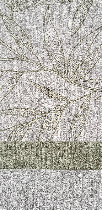 Шпалери вінілові на флізеліні метрові Rasch Novella 1,06х10 листя гілки матові зелені на білому Київ - фото 3