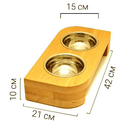 Підставка під миски для кішок "Гедіз" каррі Миколаїв - фото 1