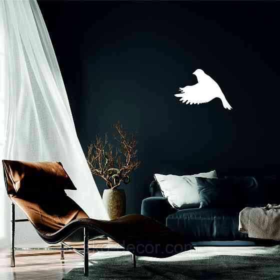 Декоративное настенное Панно «Птичка» Декор на стену(цена за 1шт) 20*14 см, Белый Киев