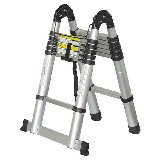 Драбина телескопічна універсальна 2×6 щаблів 3.8 м FLORA (5033414) Київ