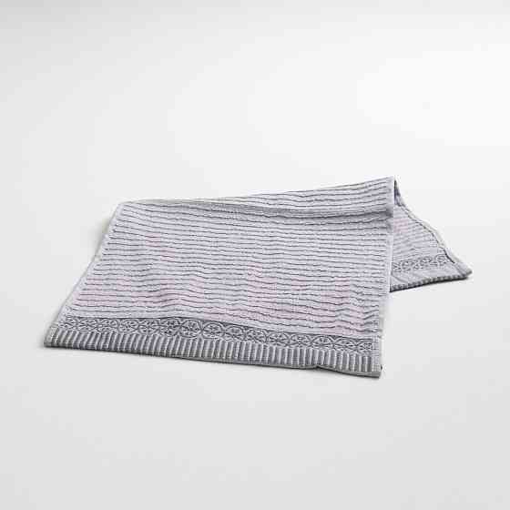 Махровий кухонний рушник з бордюром 30х50 см 400г/м2 GM Textile (Світло-сірий) Суми