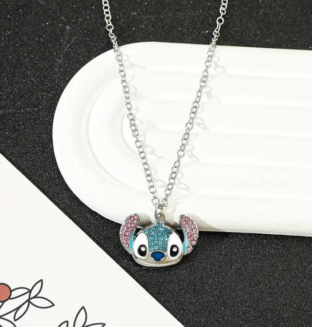 Подвеска Стич на цепочке | Ожерелье Disney из цинкового сплава. Киев - изображение 2