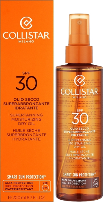 Сухе мастило для засмаги Collistar Sun Care Supertanning Moisturizing Dry Oil SPF30 200ml Слов'янськ - фото 2