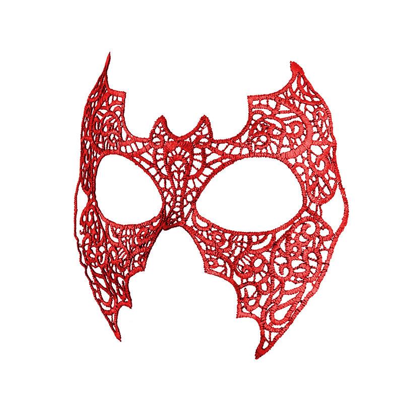 Карнавальная маска на лицо на завязках 16 на18 см красный Киев - изображение 1