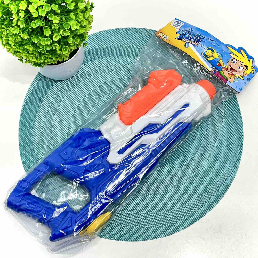 Бластер водяний з помпою 35 см Білий з синім (MR 0505) Чернигов - изображение 8