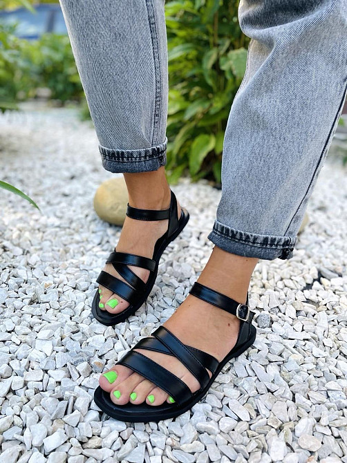 Rosta Босоніжки жіночі ROSTA 1044 чорні (літо, шкіра натуральна) (5142) Коломия - фото 8