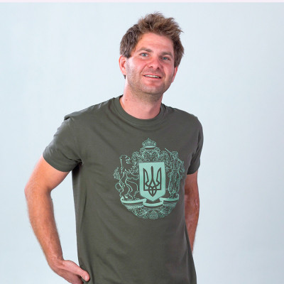 Футболка Sol's Imperial 190 Герб України хакі XL (11500269/137XL) Винница - изображение 1
