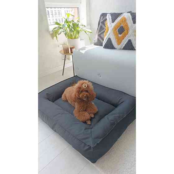 Водонепроникний лежак лежанка спальне місце для тварин зі знімним чохлом чорний L (90см) Київ