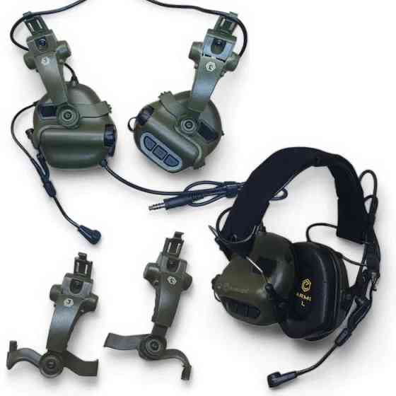 Комплект активные наушники Earmor M32(x) + крепление чебурашки M16C (Оливковый) Киев