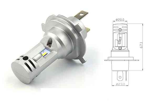 Комплект світлодіодних ламп BAXSTER SE Plus H4 P43t 6000K 4000Lm 9-32V Харків