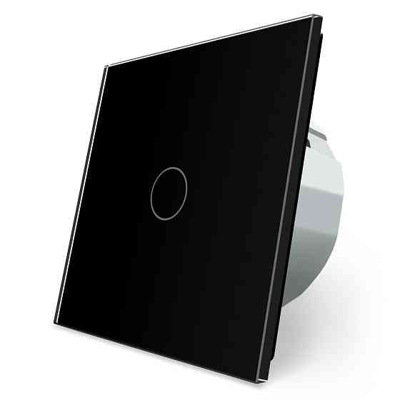 LIVOLO Сенсорний вимикач LIVOLO, чорний скляний, 5А 230В, без нейтралі (VL-C7FC1-2BP) Коломыя