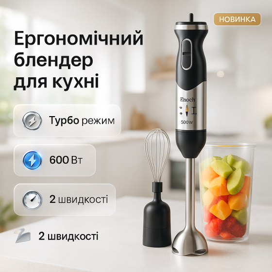 Электрический блендер для взбивания Erstech, Компактный блендер для домашнего использования HS-56 Львов
