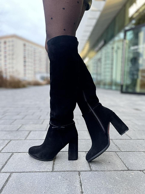 Nivelle Чоботи жіночі NIVELLE 5486/9552-9548 чорні (весна-осінь, замша натуральна) (4041) 38р.3 Коломыя - изображение 1