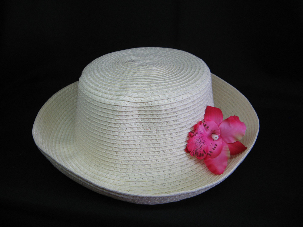 Капелюх жіночий із соломи літній Гібіскус Київ - фото 1