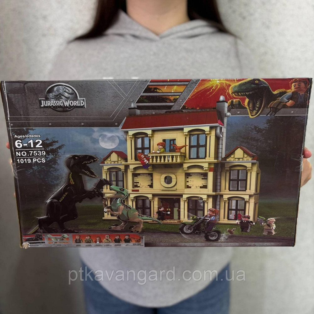 Конструктор блоковий динозаври напад Індораптора в маєток Локвуд 1019 деталей 7539 Хмельницький - фото 2