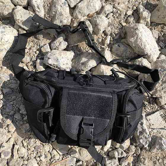 Нагрудная сумка мужская тактическая черная, Нагрудная сумка мужская тактическая тканевая EC-31 Львов