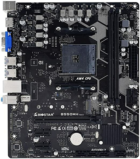 Материнська плата Biostar B550 (sAM4,  AMD B550, PCI-Ex16) (B550MH) Киев - изображение 2