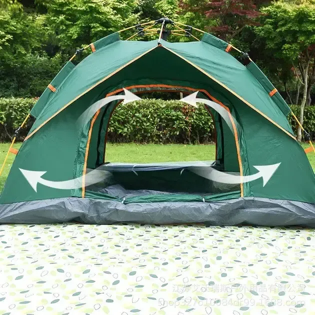 Палатка 4-местная автоматическая 210х200х135 см / Палатка для кемпинга на два входа Коломыя - изображение 4