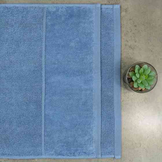 Набор полотенец велюр/махра 3шт GM Textile 50x90см, 50x90см, 70x140см Premium Milado 550г/м2 (Синий) Сумы