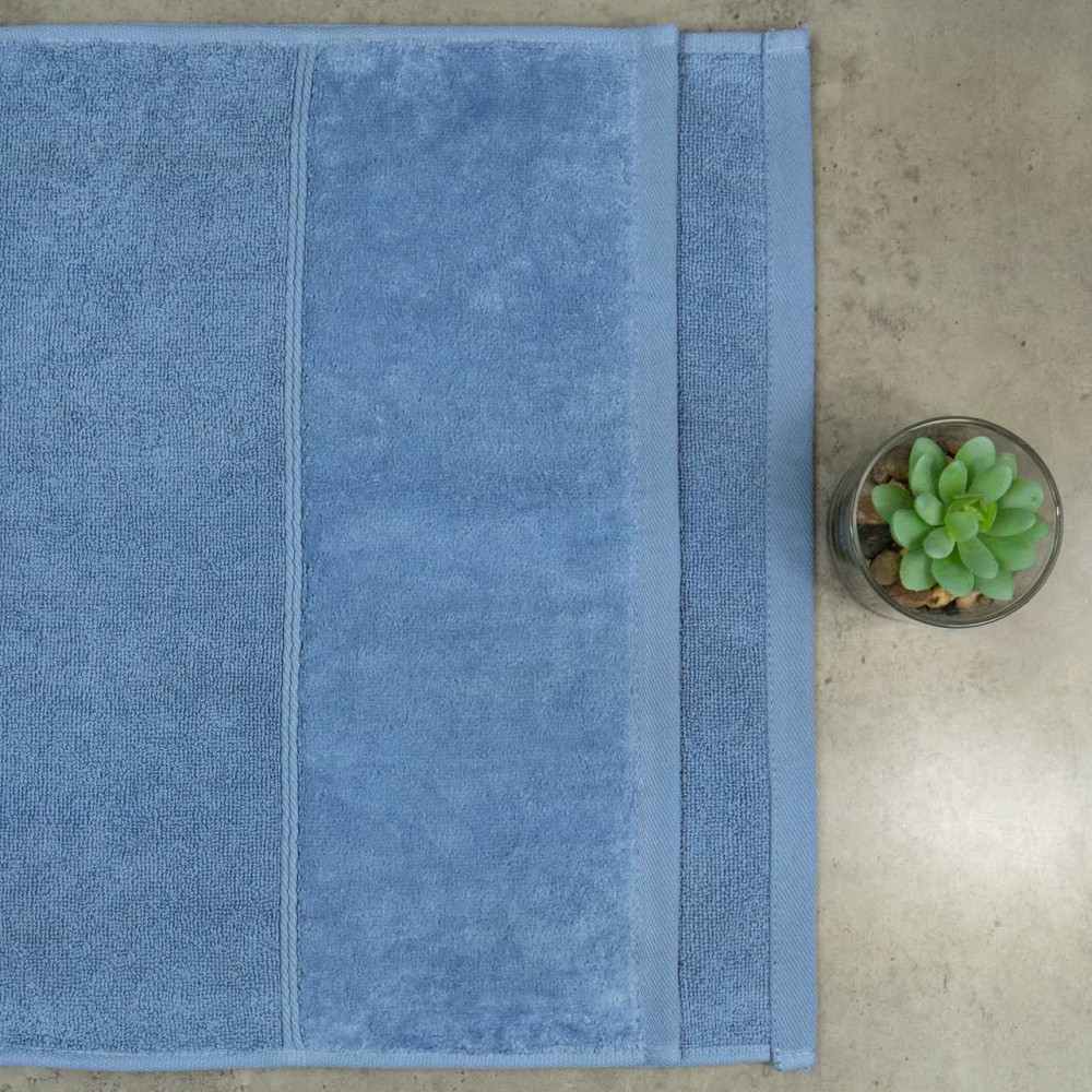 Набір рушників велюр/махра 3шт GM Textile 50x90см, 50x90см, 70x140см Premium Milado 550г/м2 (Синій) Суми - фото 3