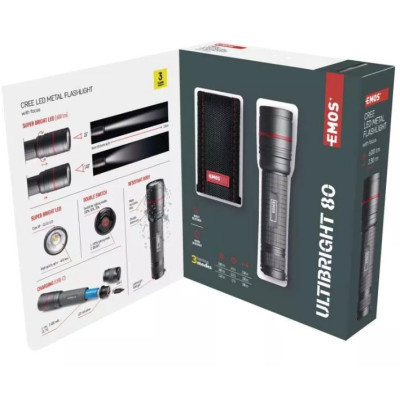 Фонарь EMOS P3180 600Lm Li-ion Metal (P3180) Винница - изображение 5