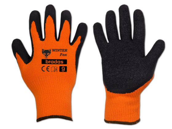 Рукавички захисні WINTER FOX латекс, розмір 9, RWWF9 Київ