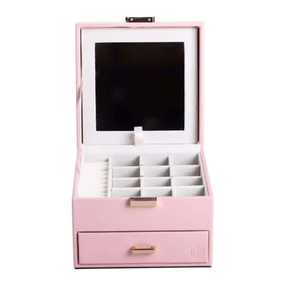 Скринька для прикрас з еко шкіри 2 яруси органайзер для ювелірних виробів HP-5-2P Київ - фото 1