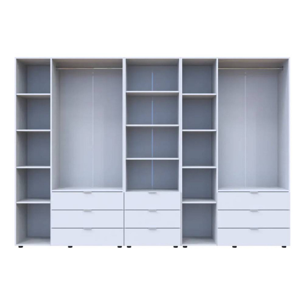 Шкаф для одежды Doros Гелар Белый 3+3ДСП с пеналом 292.4х49.5х203.4 (DRS-011923) Днепр - изображение 7