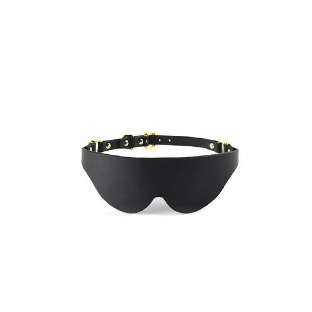 Маска на очі Blindfold UPKO з італійської шкіри, чорна Sex Aura Київ - фото 2