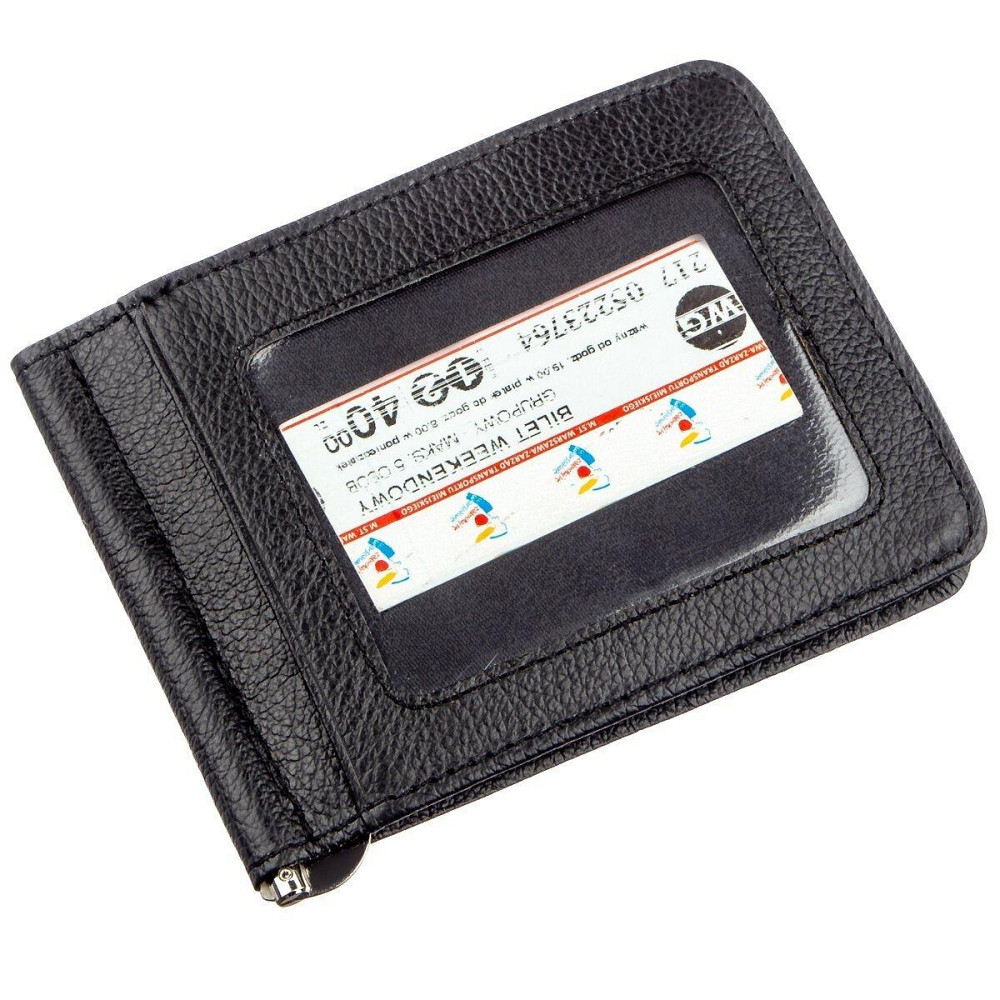 Шкіряний чоловічий Затискач на магніті ST Leather 18937 Чорний Київ - фото 7