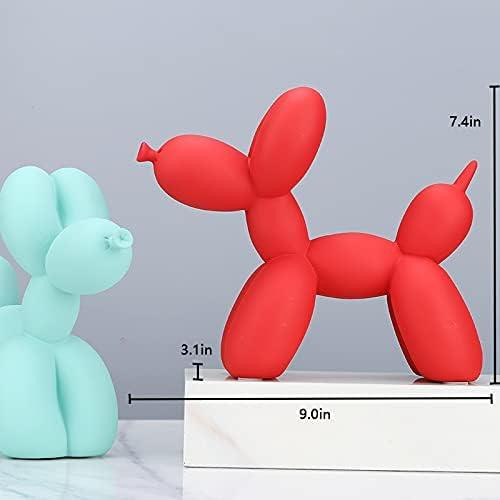Скульптура Собака з повітряної кулі матоваBalloon Dog 23х18 см Червона з полістоуну Premium (Арт. BD-09) Київ - фото 4