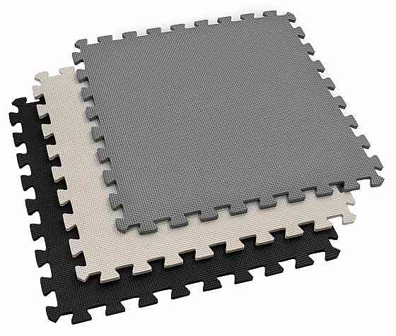 Мат-пазл Hop-Sport EVA 1см HS-A010PM - 9 частин чорний/білий/сірий Київ