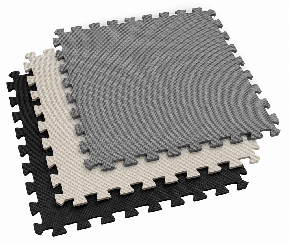 Мат-пазл Hop-Sport EVA 1см HS-A010PM - 9 частин чорний/білий/сірий Київ - фото 4