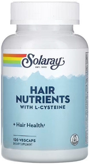 Питательные вещества для волос с L-цистеином Solaray Hair Nutrients - 120 vcaps Киев - изображение 1