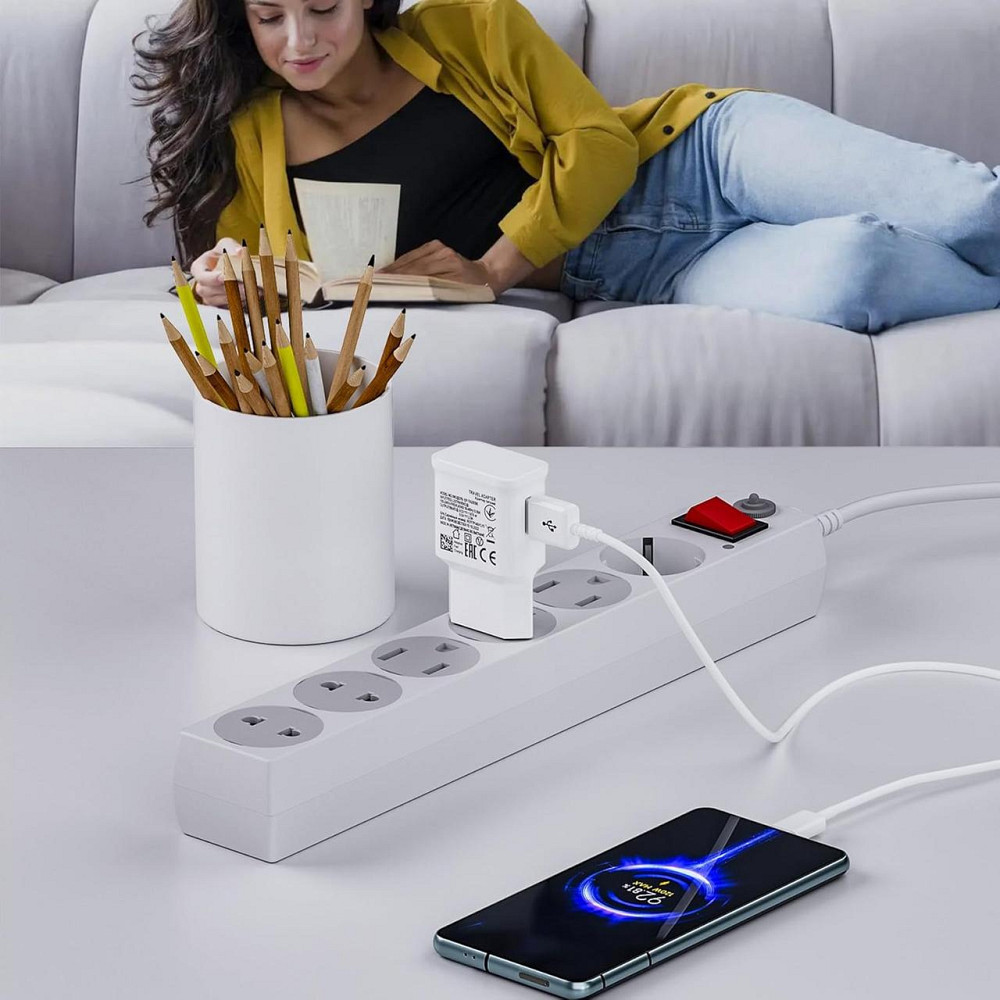 2-Pack USB зарядное устройство 15Вт с кабелем 2м Type‑C для Samsung Galaxy S10 S9 S8 S20 A56 A54 A53 Киев - изображение 3