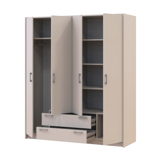 Шкаф для одежды Doros Ронди Кашемир 4 ДСП 160х52х195 (80738477) (DRS-012191) Львов