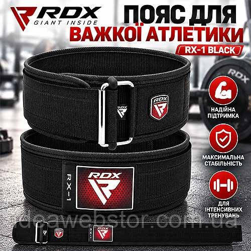 Пояс для важкої атлетики RDX RX-1 Black для силових тренувань, паверліфтингу та фітнесу Розмір L Київ - фото 18